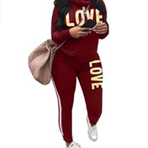 Ksotutm Women's 2-Pc Tracksuit Set